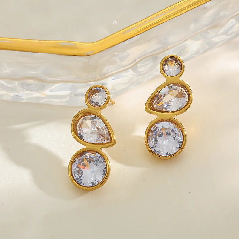 Zirconia Casual Elegant Cute Earrings Suitable For All Seasons